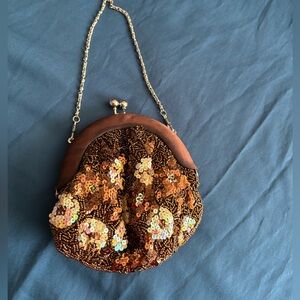 Bead and Sequin Evening bag with chain strap